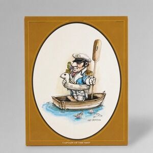 Gary Patterson Nautical Print Captain of the Ship 1975 NOS Wall Art 16x20